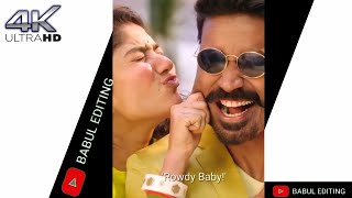 Rowdy Baby Song || Full Screen HD Whatsapp Status || Dhanush, Sai Pallavi || Maari2