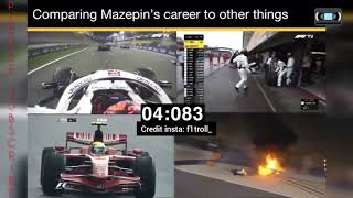 Nikita Mazepin | First race in F1 compared with other F1 things #BahrainGP