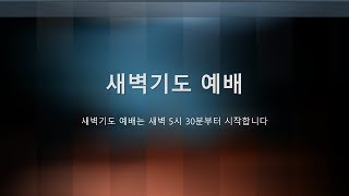 2019년 09월 05일 목요일 새벽기도 예배