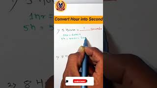 Convert Hour into second || #mathstricks #shorts #mathematics
