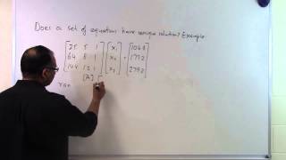 Chapter 04.05: Lesson: Does a Set of Equations Have a Unique Solution: Example 1