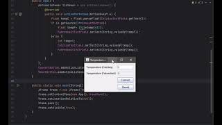 Simple Temperature Conversion app with java swing.