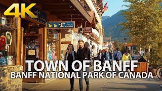 BANFF NATIONAL PARK - Town of Banff, Alberta, CANADA, Travel, 4K UHD