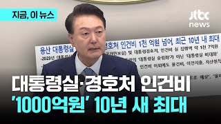 대통령실·경호처 인건비 연간 '1000억' 넘었다…10년 새 최대｜지금 이 뉴스