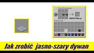 Jak zrobic dywan jasno szary w Minecraft | Light-Gray Carpet