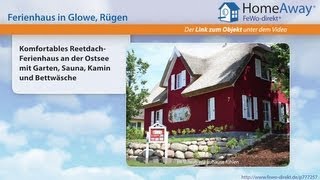 Glowe: Komfortables Reetdach-Ferienhaus an der Ostsee mit Garten, Sauna - FeWo-direkt.de Video