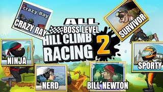 Hill Climb Racing 2 : All Boss Level Races | Crazy Ray Boss ?