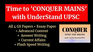 The Best Initiative to CONQUER MAINS for UPSC CSE with Satyam Jain | UnderStand UPSC