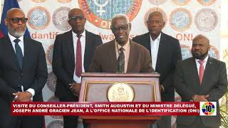 Visite du Conseiller-Présidentiel Smith Augustin à l'Office Nationale de l'Identification (ONI)