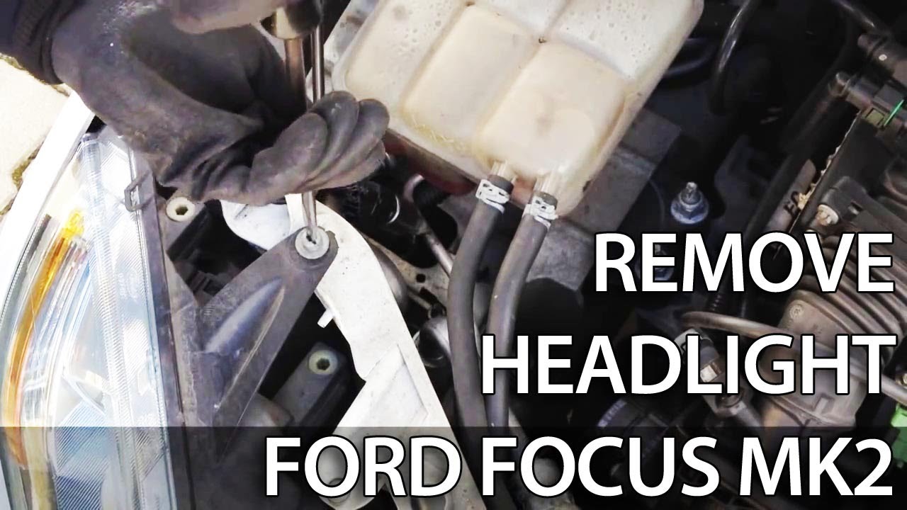 How To Remove Headlight For Light Bulb Change In Ford Focus MK2 ...