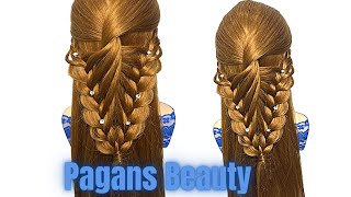 ❤️ Easy Elegant Classy Half Up Half Down Hairstyle | Braided Updo | Pagans Beauty