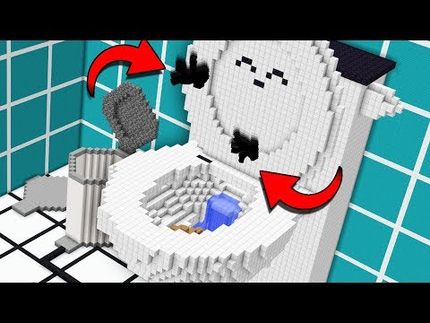Getting flushed down a giant minecraft toilet Getting flushed down a giant minecraft toilet
