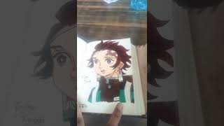 Drawing tanjiro kamado from Demon slayer(ㆁωㆁ) #anime #sketch