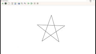Turtle Graphics | Five Points Star | Flowgorithm | Easy Programming | Learn Coding Visually