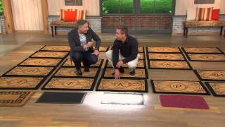 Handcrafted Monogrammed Initial 2x3 Rectangle Coco Doormat with Alberti Popaj