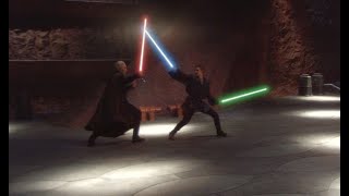 Star Wars Episode II - Attack of the Clones - Obi-Wan and Anakin VS Count Dooku - 4K ULTRA HD.