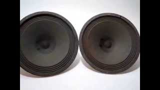 2 TELEFUNKEN 6 inch speakers 1960's  under test