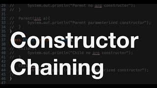 Constructor Chaining in Java + important interview questions