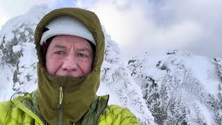 Winter climbing hidden gully Glyders North Wales