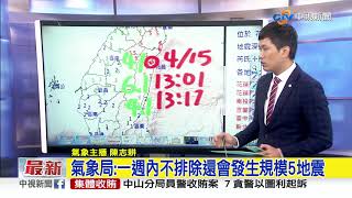 13:01花蓮秀林規模地震6.1 最大震度7級│中視新聞 20190418