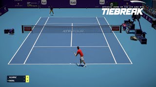 TIEBREAK - Rafael Nadal Vs Carlos Alcaraz I Miami Open I Legendary AI (PS5)