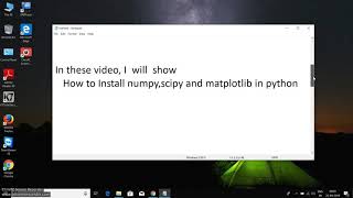 #How To install #python #module (#numpy,#scipy, #matplotlib ) on #windows 10