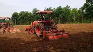 รถไถ KUBOTA L4708ปั่นดินทำไร่ข้าวโพดปั่นแรงดีจัง KUBOTA THAILAND