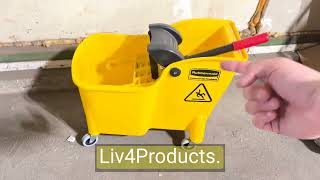 Honest review Rubbermaid Commercial Mop Bucket with Wringer on Wheels