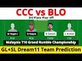 CCC vs BLO Dream11 Prediction | CCC vs BLO Dream11 | CCC vs BLO Dream11 Prediction Today Match