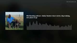 Bird hunting podcast: chukar hunters share stories, dog training, new places to go