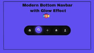 Modern Bottom Navigation Bar using HTML CSS & JavaScript