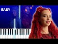 Descendants The Rise Of Red - Red (EASY Beginner Piano Tutorial)