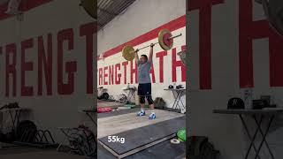 Building strength with 55 kg hang clean