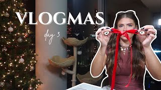 VLOGMAS DAY 3// christmas decorating, unboxing, gym \u0026 errands!