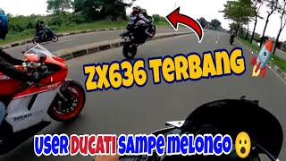 MOMEN RIDING BARENG PULUHAN MOGE PENUHI JALAN RAYA‼️ ZX636 BIKIN MELONGO USER DUCATI