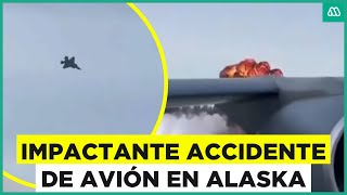 Impactante accidente de avión: Piloto fue eyectado antes de la caída