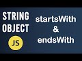startsWIth and endsWith methods | String Object In JavaScript