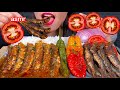 ASMR SPICY SARDINE CURRY, SARDINE FRY, BASMATI RICE & VEGETABLES 먹방 Eating Sounds