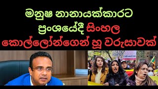 මනුෂ නානායක්කාරට ප්‍රංශයේදී සිංහල කොල්ලෝන්ගෙන් හූ වරුසාවක්. #sinhala #nppsrilanka