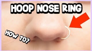 HOW TO PUT IN A HOOP NOSE RING + HELPFUL TRICK!