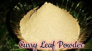 Curry Leaf Powder | Karivepila podi | Kariveppila Podi | Delish Recipes