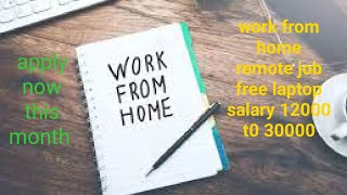 #Work From #Home_Job for 2024-25: Get a Free $Laptop and Start Your #Remote_Career Today