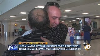 Local Marine meets his father for the first time