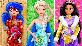 Elsa Rica vs Ladybug Pobre vs Isabela Millonaria / 11 DIYs para Muñecas