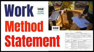 WMS - Work Method Statement || HSE STUDY GUIDE