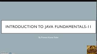Java Fundamentals 2 Literals