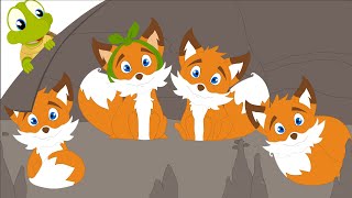 four little foxes playing in the woods nursery rhyme for kids