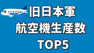 旧日本軍航空機生産数 TOP5