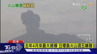 去年4月來最大規模 日櫻島火山週五噴發｜TVBS新聞