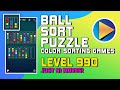 Ball Sort Puzzle - Color Sorting Games Level 990 Walkthrough [91 Moves!]